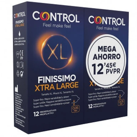 Control DUPLO Presevativos Finissimo XL, 2X12 unidades