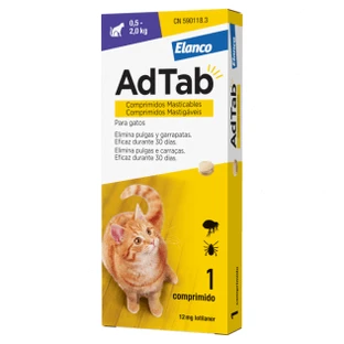 ADTAB 12 MG 1 TABLETKA DO ŻUCIA DLA KOTÓW (0,5-2,0 KG)