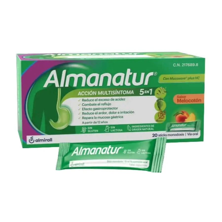 Almanatur Suspensión Oral 20 Sticks 15ml Sabor Melocotón