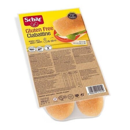 Pain ciabatta sans gluten, 200 g, Dr Schar