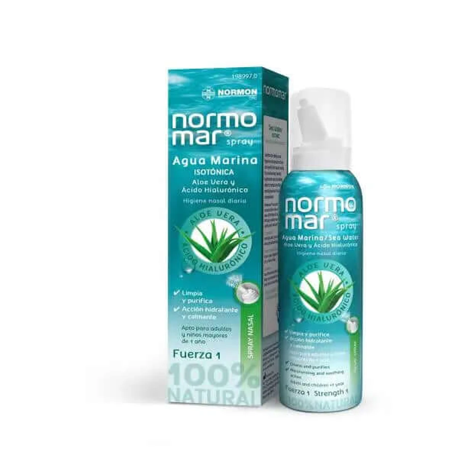 Normomar Neusspray Zeewater Aloë Vera en Hyaluronzuur 120ml