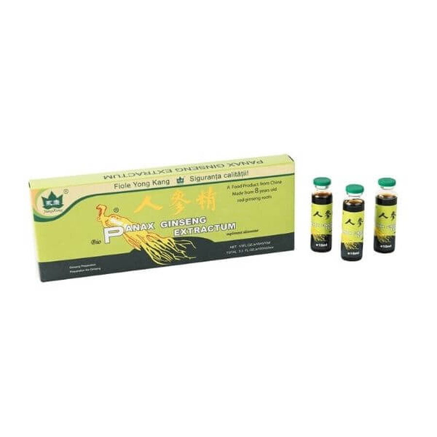 Panax ginseng extractum, 10 flesjes x 10 ml, Sanye Intercom