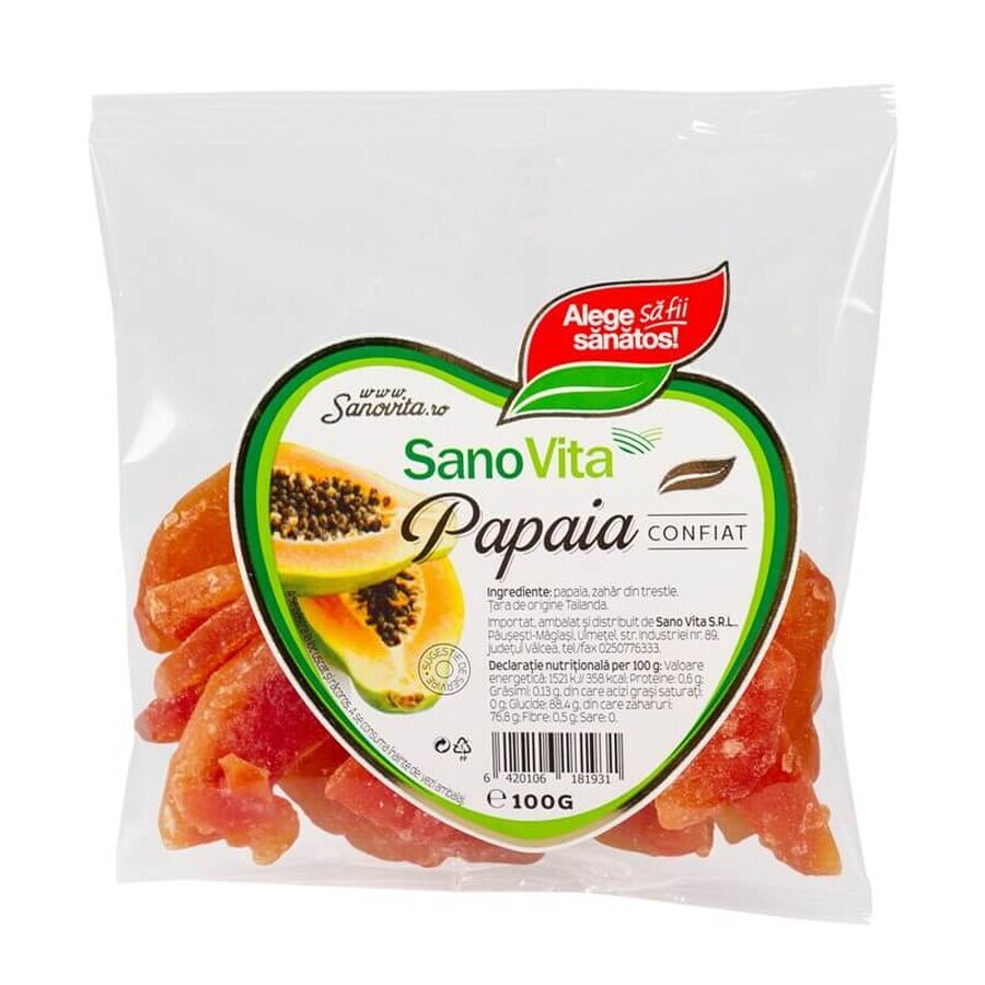 Kandierte Papaya, 100 gr, Sanovita