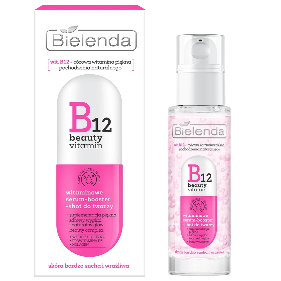Bielenda B12 Beauty Vitamin, ser de stimulare a vitaminei pentru față, 30 ml