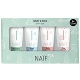 Mini Naif Baby & Kids set, washing gel, 15 ml + diaper cream, 15 ml + skin care cream, 15 ml + shampoo, 15 ml