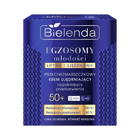 Bielenda Exosomes of Youth 50+, crème raffermissante anti-rides, éclaircissante hyperpigmentation, 50 ml