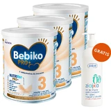 Set Bebiko Pro+ 3 Nutriflor Pro+, leche modificada, más de 1 año, 3 x 700 g + Ziajka, gel lavacabezas y corporal para niños, más de 6 meses, 400 ml gratis