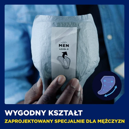Set Tena Men Active Fit, tălpi anatomice pentru bărbați, Nivel 1, 4 x 24 bucăți