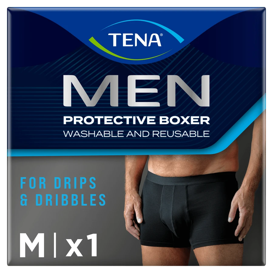 Tena Men Protective Boxer, reusable boxers for light incontinence, black, size M, 1 piece