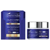Bielenda Exosomas de Juventud 70+, crema reparadora antiarrugas para aclarar manchas pigmentarias, 50 ml