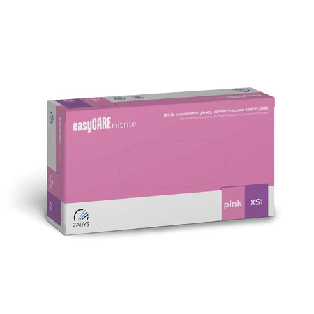 EasyCare Nitril, nitril handschoenen, niet-steriel, poedervrij, roze, maat XS, 100 stuks
