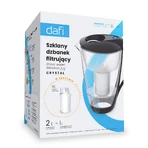 Dafi Crystal Led, jarra de cristal con filtro, negra, 2 l + filtro Classic, 1 pieza