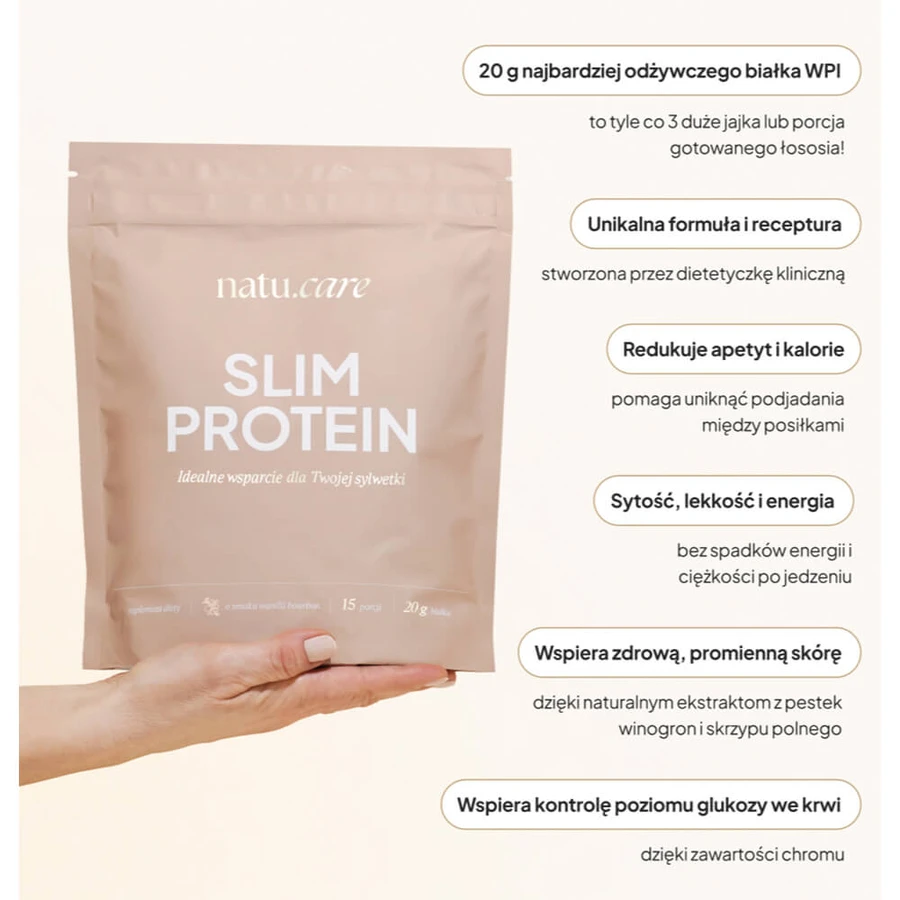 Natu Care Slim Protein, saveur vanille bourbon, 375 g