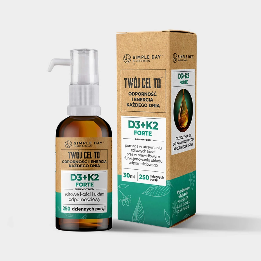 Simple Day D3 + K2 Forte, gocce, 30 ml