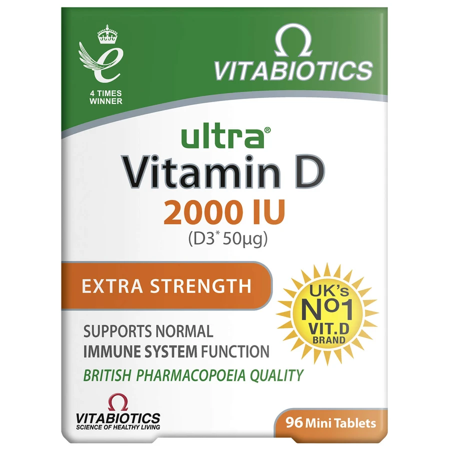Vitabiotics Ultra Vitamina D3 2000 UI, 96 compresse