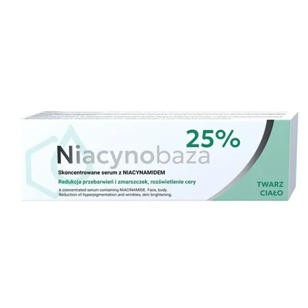 Niacynobaza 25% siero concentrato con niacinamide, per viso e corpo, 30 g, Farmapol