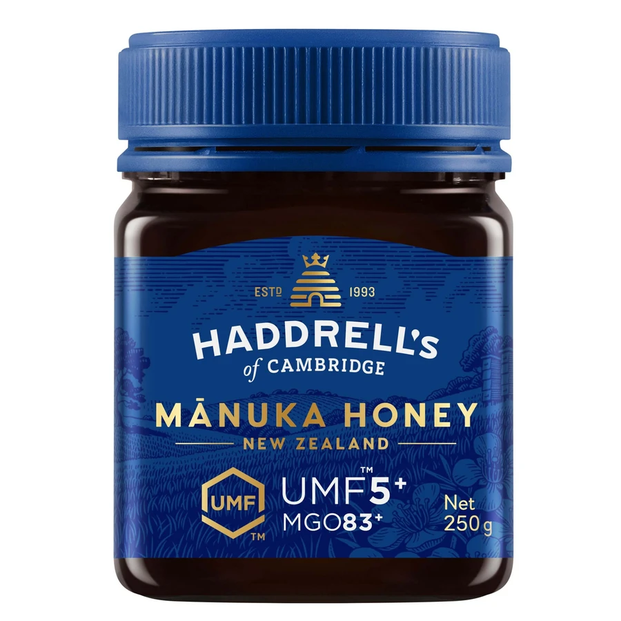Haddrell's, Manuka UMF 5+ MGO 83+ Honig, 250 g