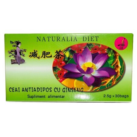 Té antiadiposo de ginseng, 30 bolsitas, Naturalia Diet