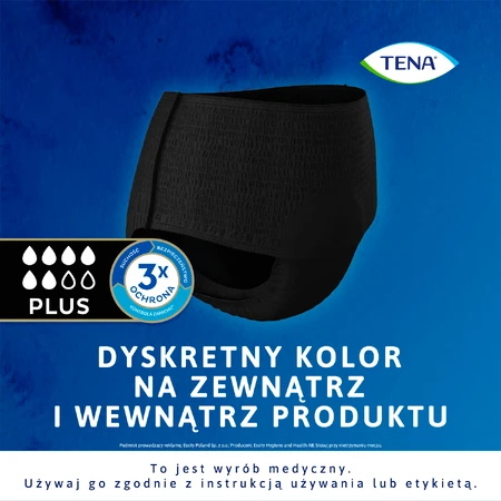 Tena Lady Pants Zwart – L (95–130 cm), 30 stuks