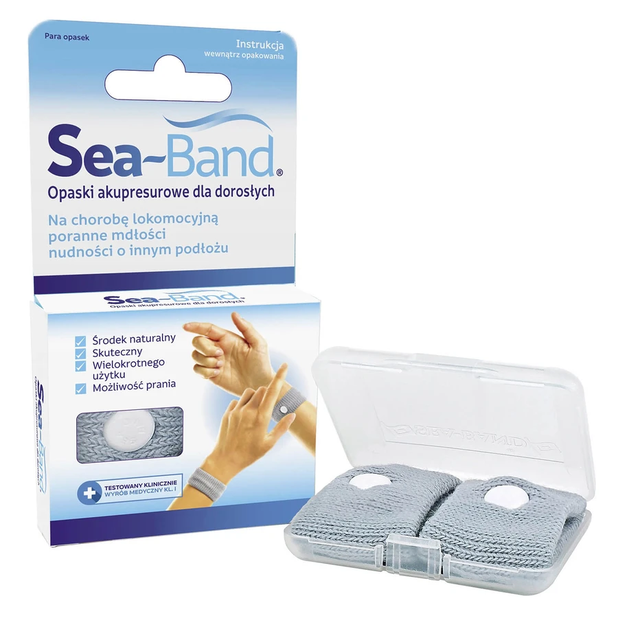 Sea-Band, acupressure bands against nausea, 2 pieces