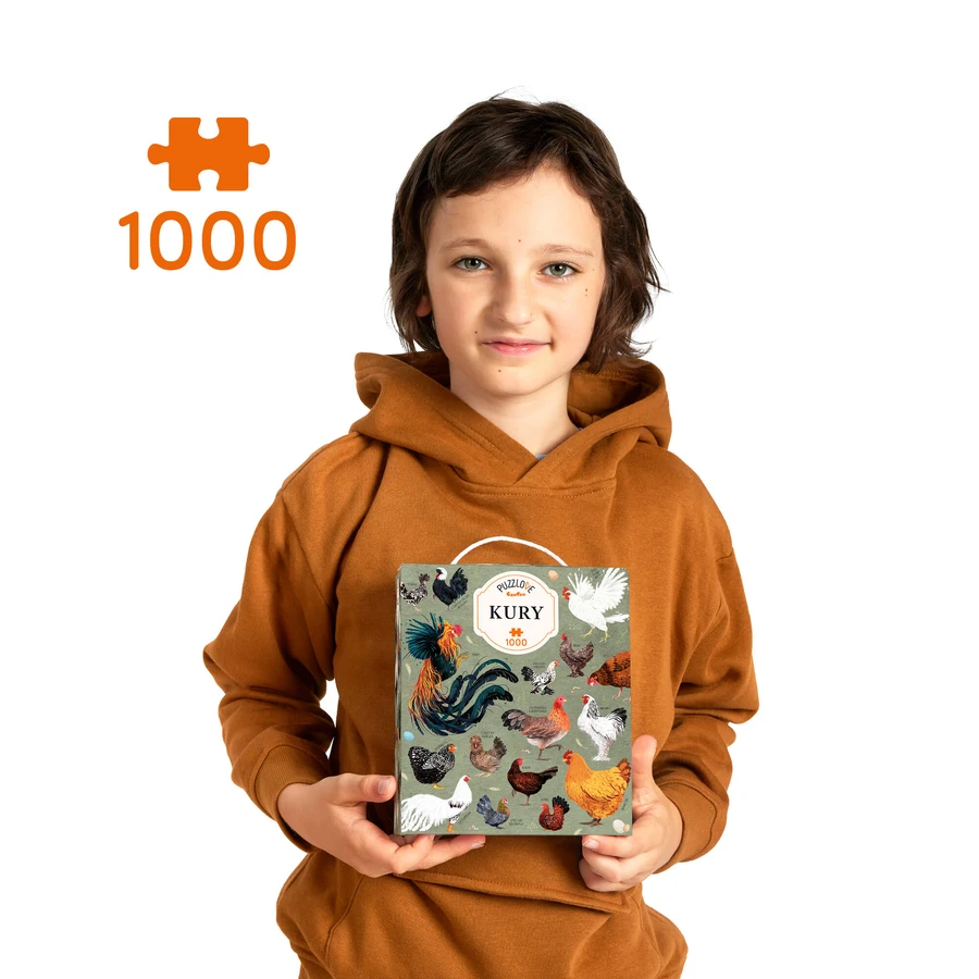 CzuCzu Puzzlove Kippen, familie puzzel, 1000 stukjes