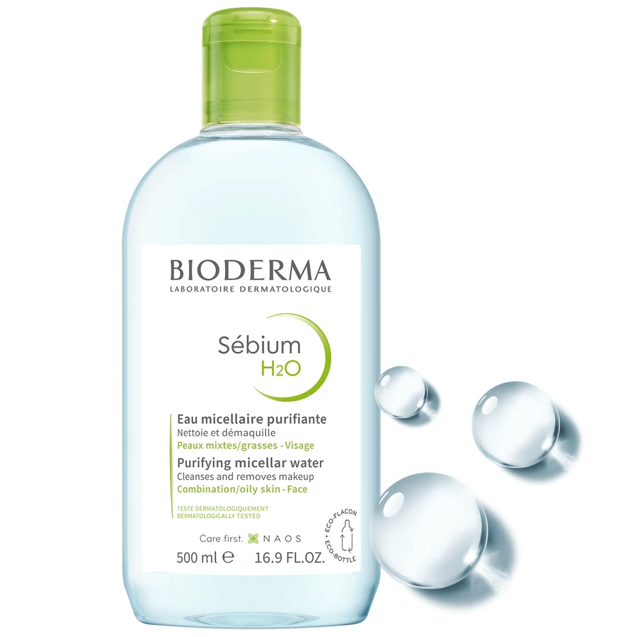 Bioderma Sebium H2O, płyn micelarny do skóry tłustej, mieszanej, trądzikowej, 500 ml: ceny i cechy
