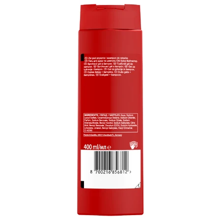 Old Spice, Gel de ducha 3 en 1 para cuerpo, cabello y rostro, Whitewater, 400 ml