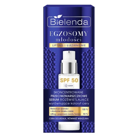 Bielenda Exosomes of Youth, konzentriertes aufhellendes Serum gegen Falten, SPF 50, 30 ml