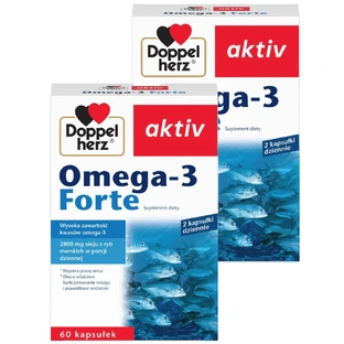 Set Doppelherz aktiv Omega-3 Forte, 2 x 60 capsule