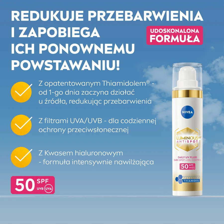 Nivea Cellular Luminous 630, crema de día antipigmentación, FPS 50, 40 ml