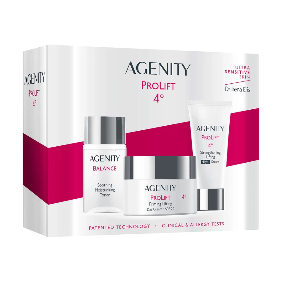 Lote Agenity 4° ProLift, crema de día, SPF 20, 50 ml + crema de noche, 25 ml + Balance, tónico hidratante, 50 ml