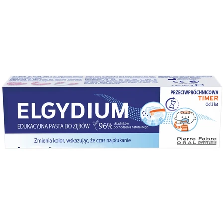 Elgydium Timer, dentifrice éducatif à couleurs changeantes, anti-caries, à partir de 3 ans, 50 ml