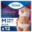 Tena Silhouette Plus Blanco, bragas absorbentes discretas para mujer, talla M, 12 unidades