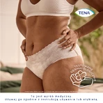 Tena Silhouette Plus Blanco, bragas absorbentes discretas para mujer, talla M, 12 unidades