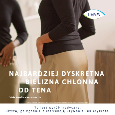 Tena Silhouette Plus Blanco, bragas absorbentes discretas para mujer, talla M, 12 unidades