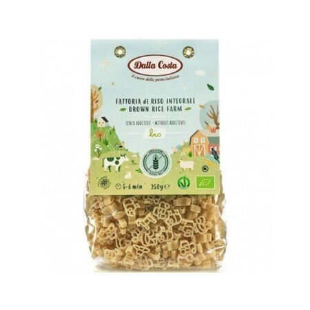 Pasta de granja ecológica de arroz integral sin gluten, 250, Dalla Costa