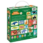 CzuCzu Puzzle cu perechi Animale sălbatice, puzzle pentru copii, de la 18 luni, 36 piese