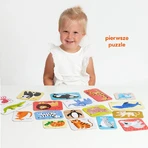 CzuCzu Puzzle cu perechi Animale sălbatice, puzzle pentru copii, de la 18 luni, 36 piese