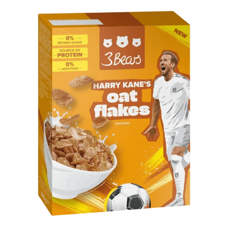 Harry Kane oat flakes, 350 g, 3Bears