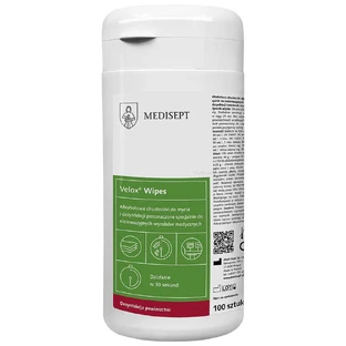 Medisept Velox Wipes, șervețele cu alcool pentru curățarea și dezinfectarea suprafețelor, 100 unități