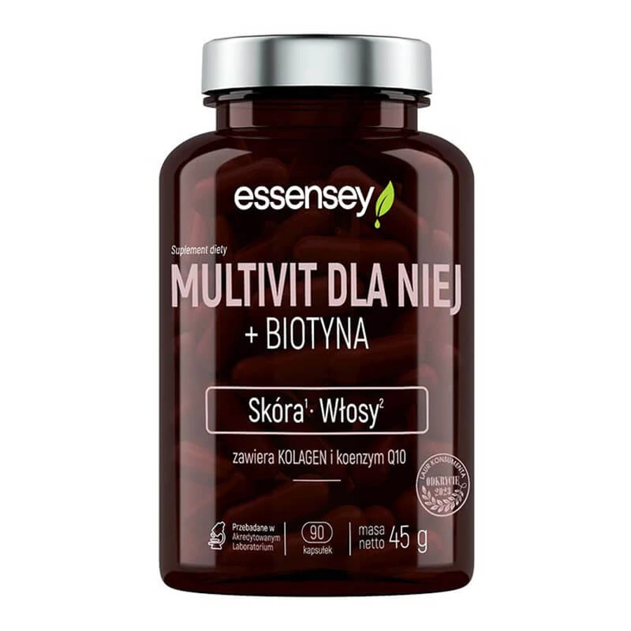 Essensey Multivit para Ella + Biotina, 90 cápsulas