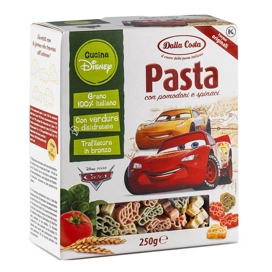 Pasta di grano duro Cars tricolore, 250 g, Dalla Costa