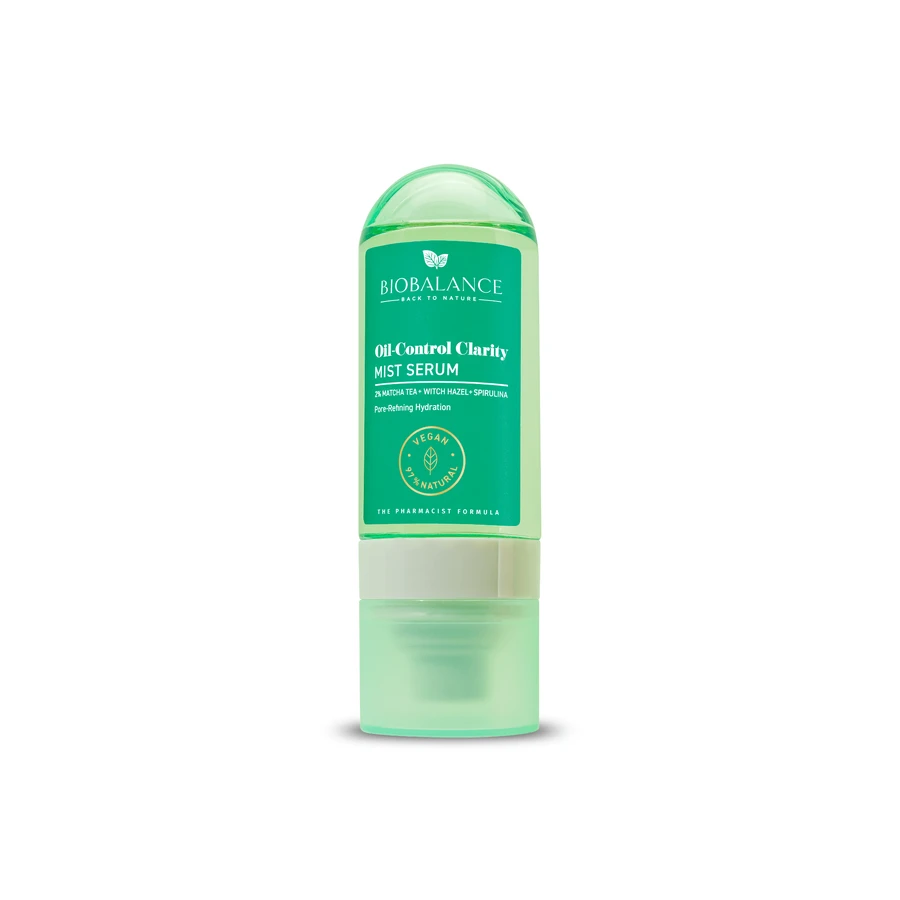 Oil-Control Clarity Serum Facial Minimizador de Poros Spray, 80 ml, Bio Balance