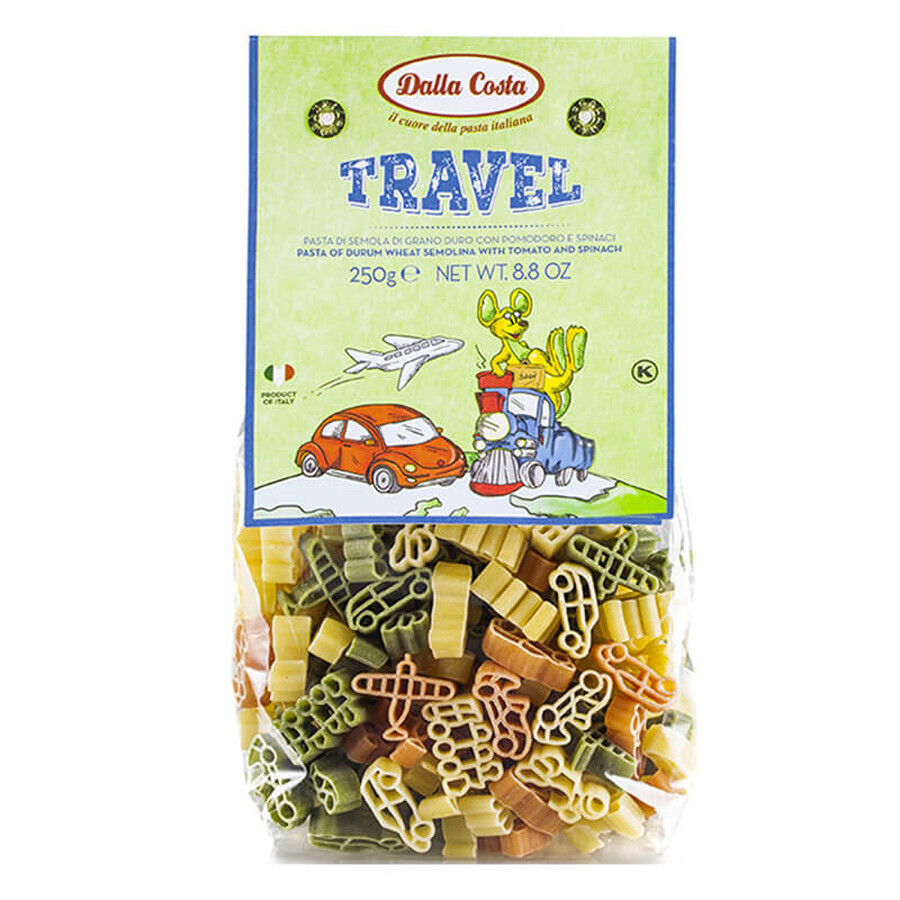 Pasta de trigo duro Tricolor Travel, 250 g, Dalla Costa