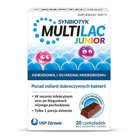 Multilac Junior Synbiotic, bombones, 20 unidades + 20 unidades gratis