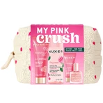 Zestaw Nuxe My Pink Crush, maska, 75 ml + woda micelarna, 100 ml + krem, 15 ml + Or Florale suchy olejek, 10 ml + kosmetyczka: ceny i cechy