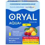 Oryal Aqua+ Mezcla de sabores, sin azúcar, 14 sobres