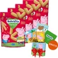Zestaw BoboVita Świnka Peppa Ciasteczka pszenno-orkiszowe, po 1 roku, 4 x 150 g + karty do gry memory, 24 sztuki gratis