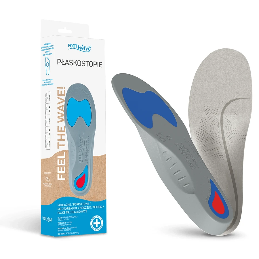 FootWave Pies planos, plantillas ortopédicas, Mediana, 42-43, 1 par