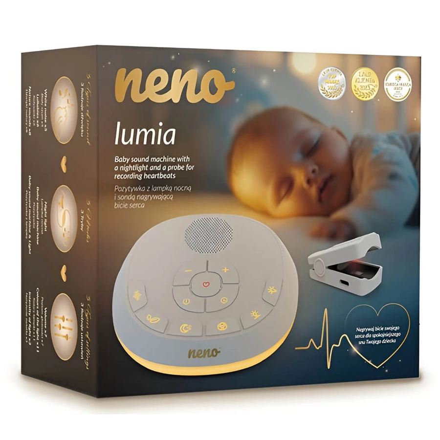 Neno Lumia, cutie muzicală cu lumină de noapte și sondă de înregistrare a bătăilor inimii
